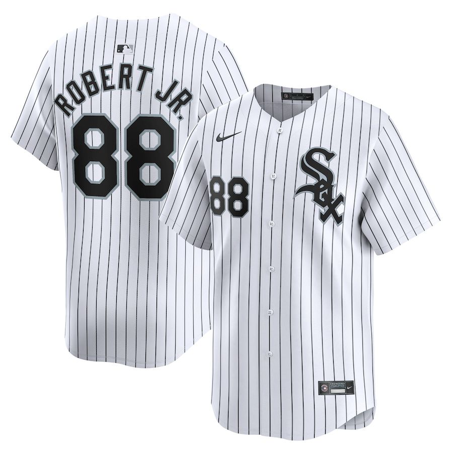 Men Chicago White Sox #88 Luis Robert Jr. Nike White Home Limited Player MLB Jersey->->